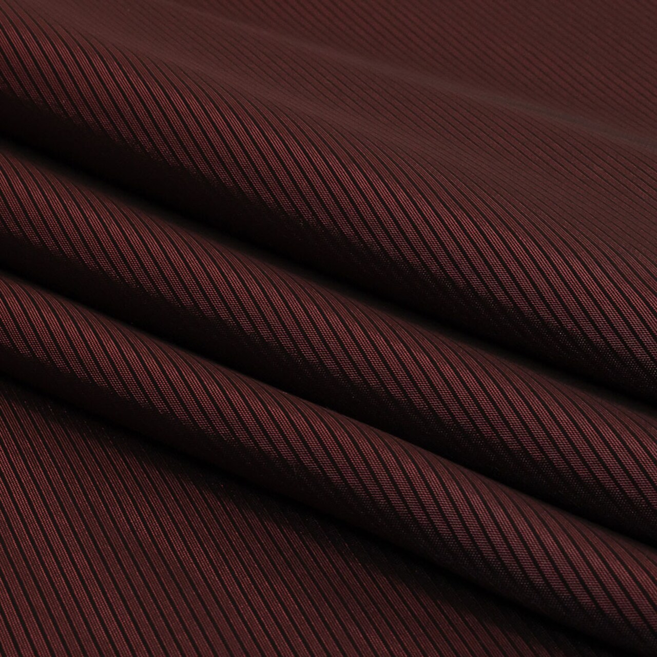 1 Yard – Maroon & Black Diagonal Stripes Jacquard Lining Fabric – 55" Width – 84 GSM